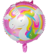 Pink Rainbow Unicorn and Clouds Balloon