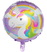 Purple Rainbow Unicorn and Clouds Balloon
