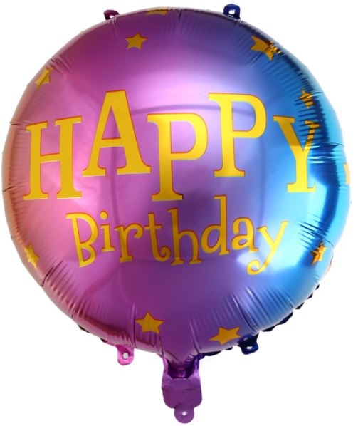 Purple Blue Ombre Birthday Balloon