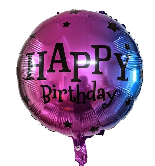 Ombre Purple to Blue Birthday Balloon