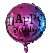 Ombre Purple to Blue Birthday Balloon