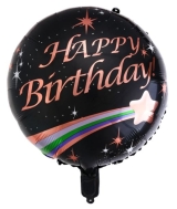 Rose Gold Happy Birthday Shooting Star Balloon