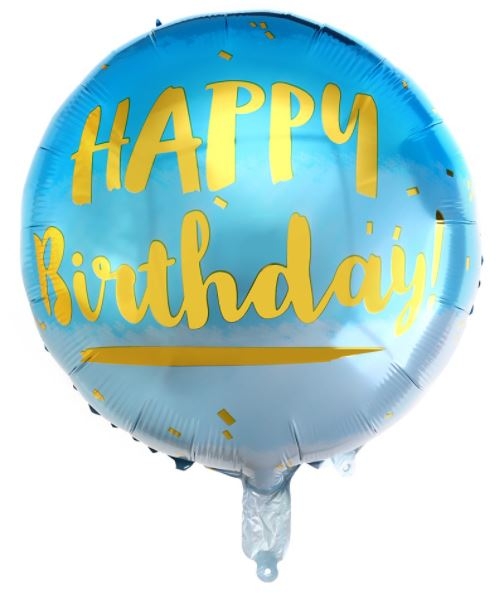 Ombre Blue Happy Birthday Balloon