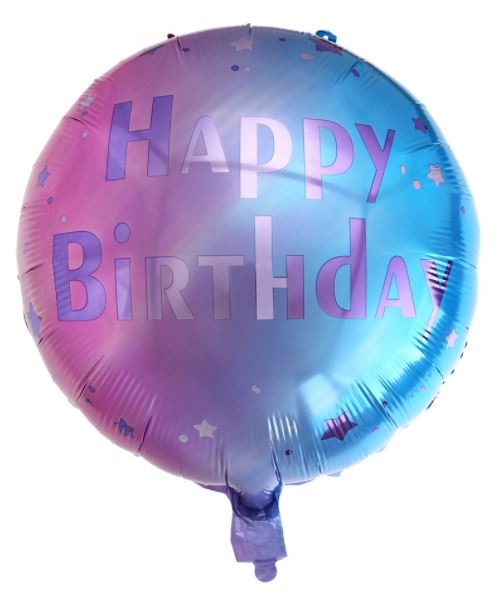 Purple Ombre Happy Birthday Balloon 