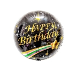 Gold Happy Birthday Shooting Star Balloon
