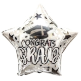 Congrats Grad Glitter White Star Balloon