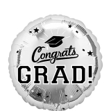 Silver Congrats Grad Balloon