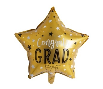 Chrome Gold Congrats Grad Balloon Star