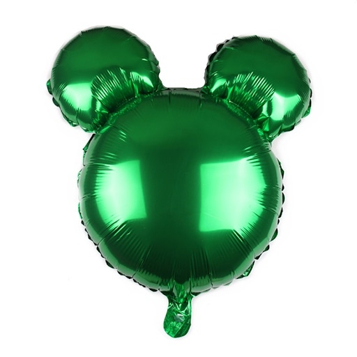 Mickey Mouse Green Face Shape Balloon