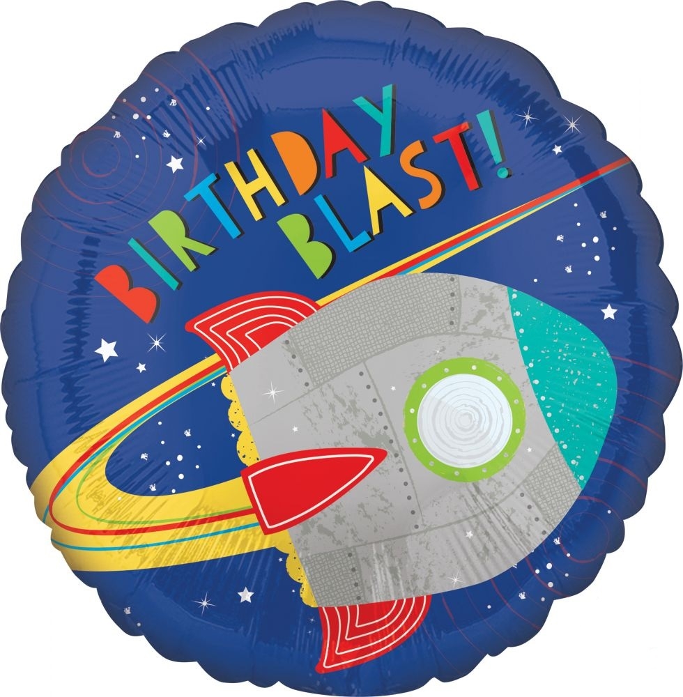 Blast Off Birthday Balloon