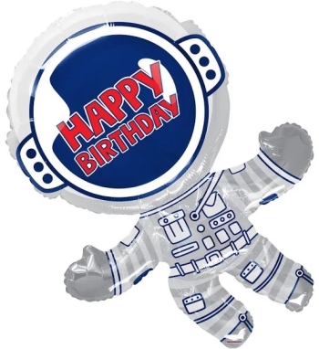 Happy Birthday Astronaut Balloon