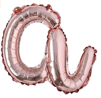 Script Letter Rose Gold Balloon - Letter A