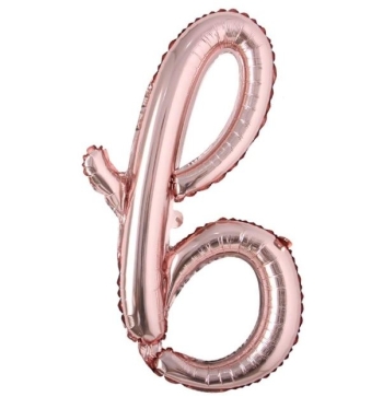 Script Letter Rose Gold Balloon - Letter B