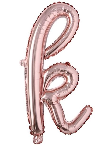Script Letter Rose Gold Balloon - Letter K