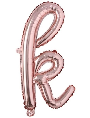 Script Letter Rose Gold Balloon - Letter K