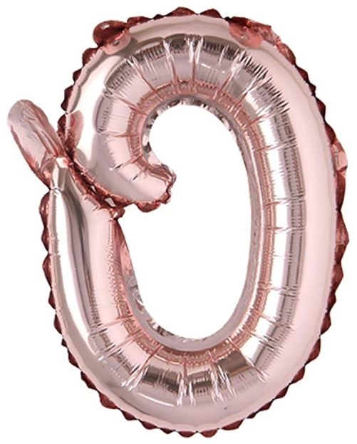 Script Letter Rose Gold Balloon - Letter O