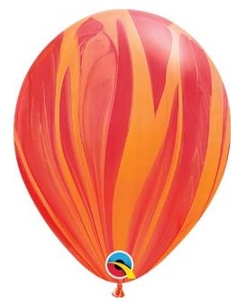 11 inch Red and Orange Agate Balloon