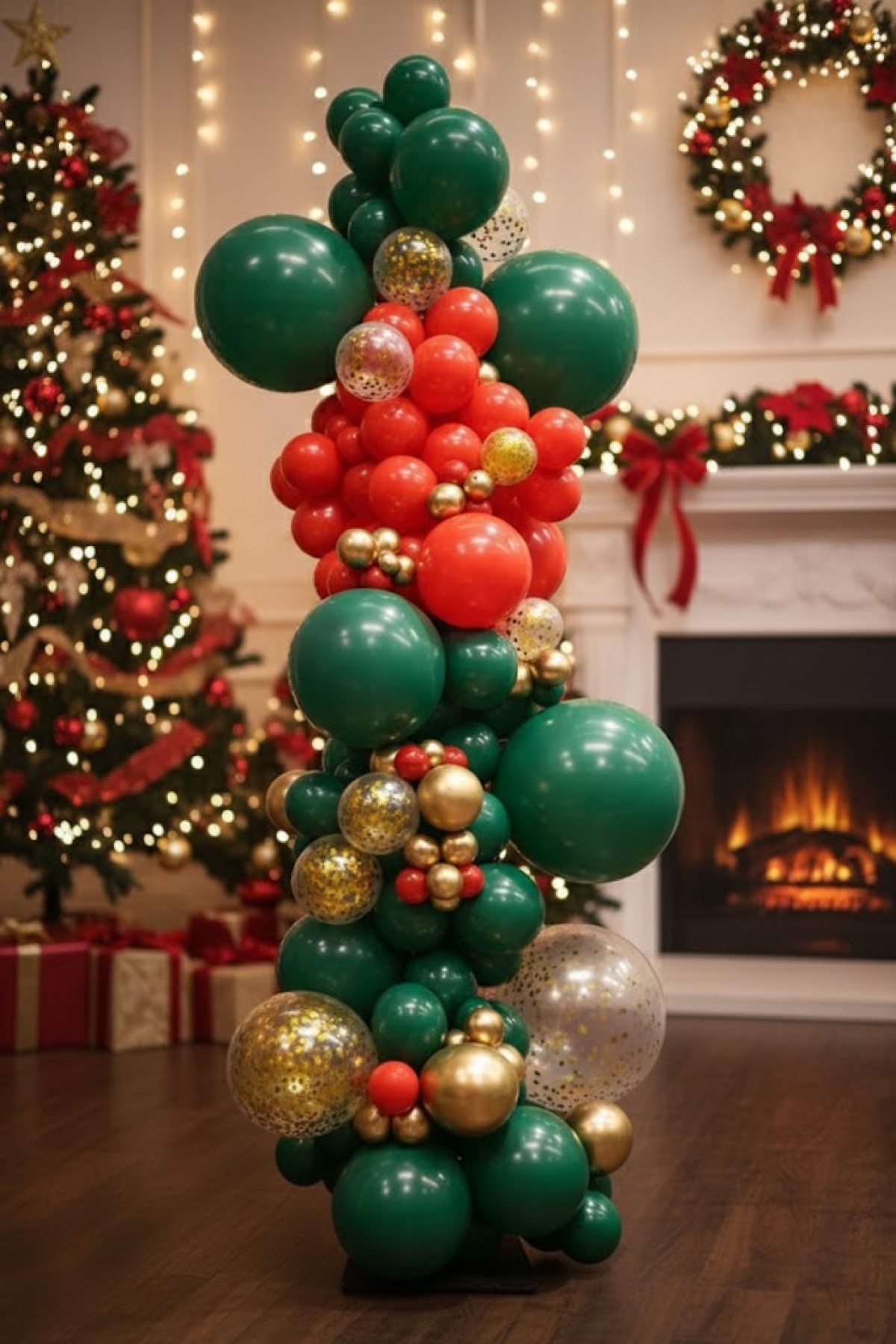 [10FT] Sophisticated Glam Christmas Confetti Garland Column