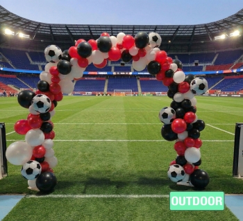 [10x10FT] Double Garland Arch - Soccer World Cup Party - Outdoor