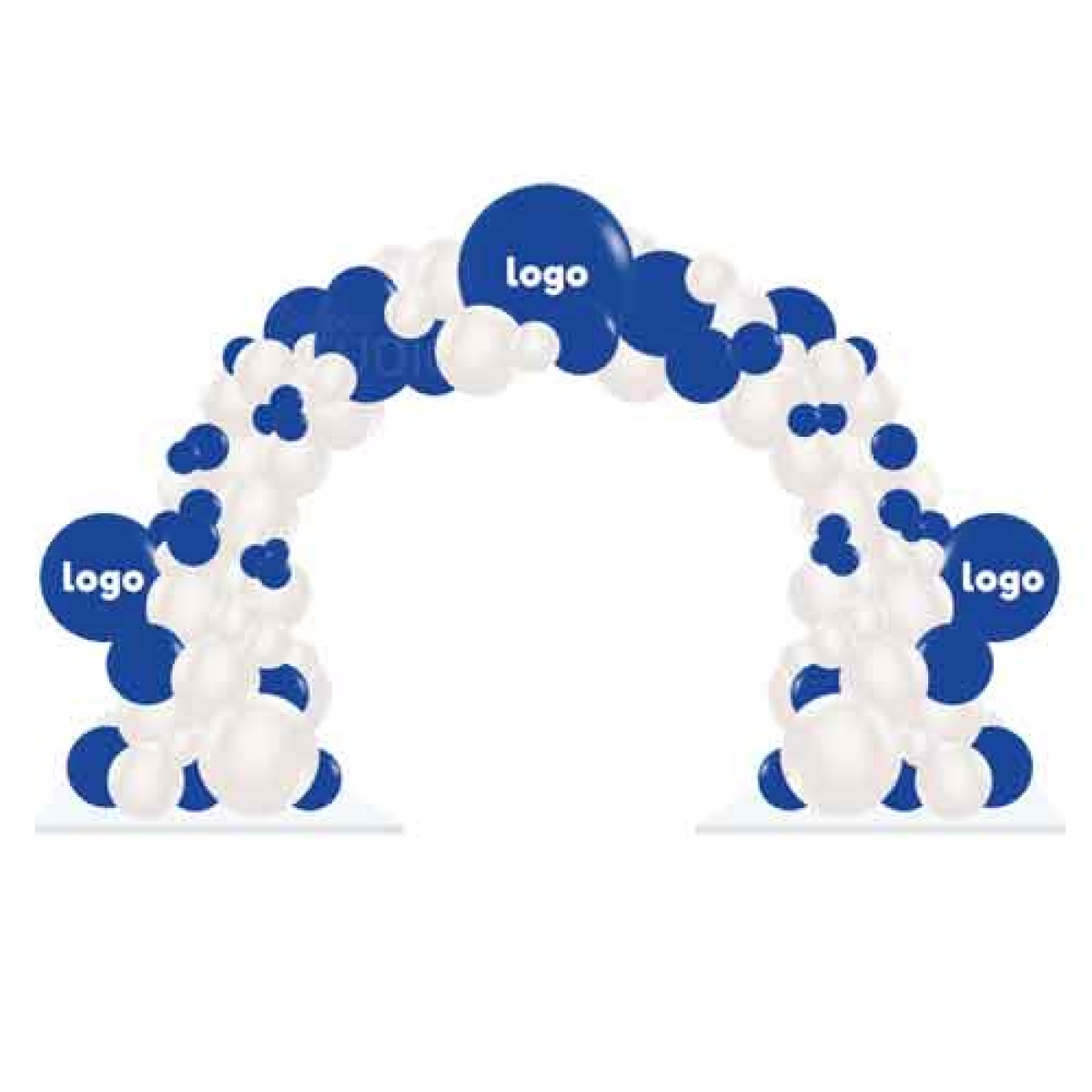 [10x10FT] Organic Triple Custom Print Double Balloon Garland Arch