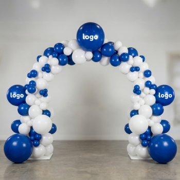 [10x10FT] Organic Triple Custom Print Double Balloon Garland Arch