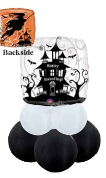 [2FT] 2-Sided Witch Halloween Balloon Centerpiece AIR FILLED