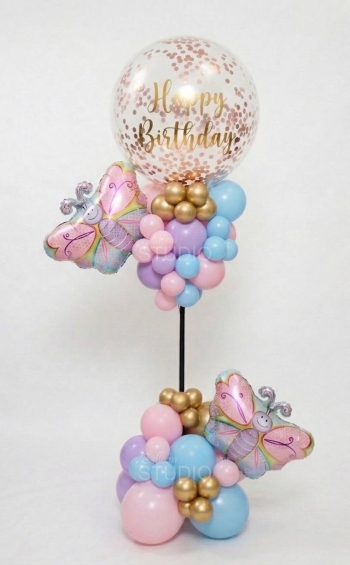 [6FT] Happy Birthday Gumball Balloon Column INDOOR