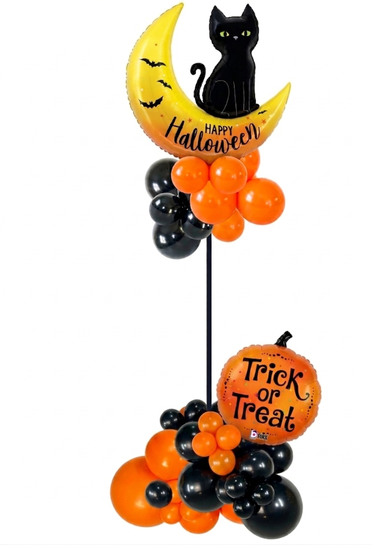[6FT] Happy Halloween Cat and Moon Balloon Column
