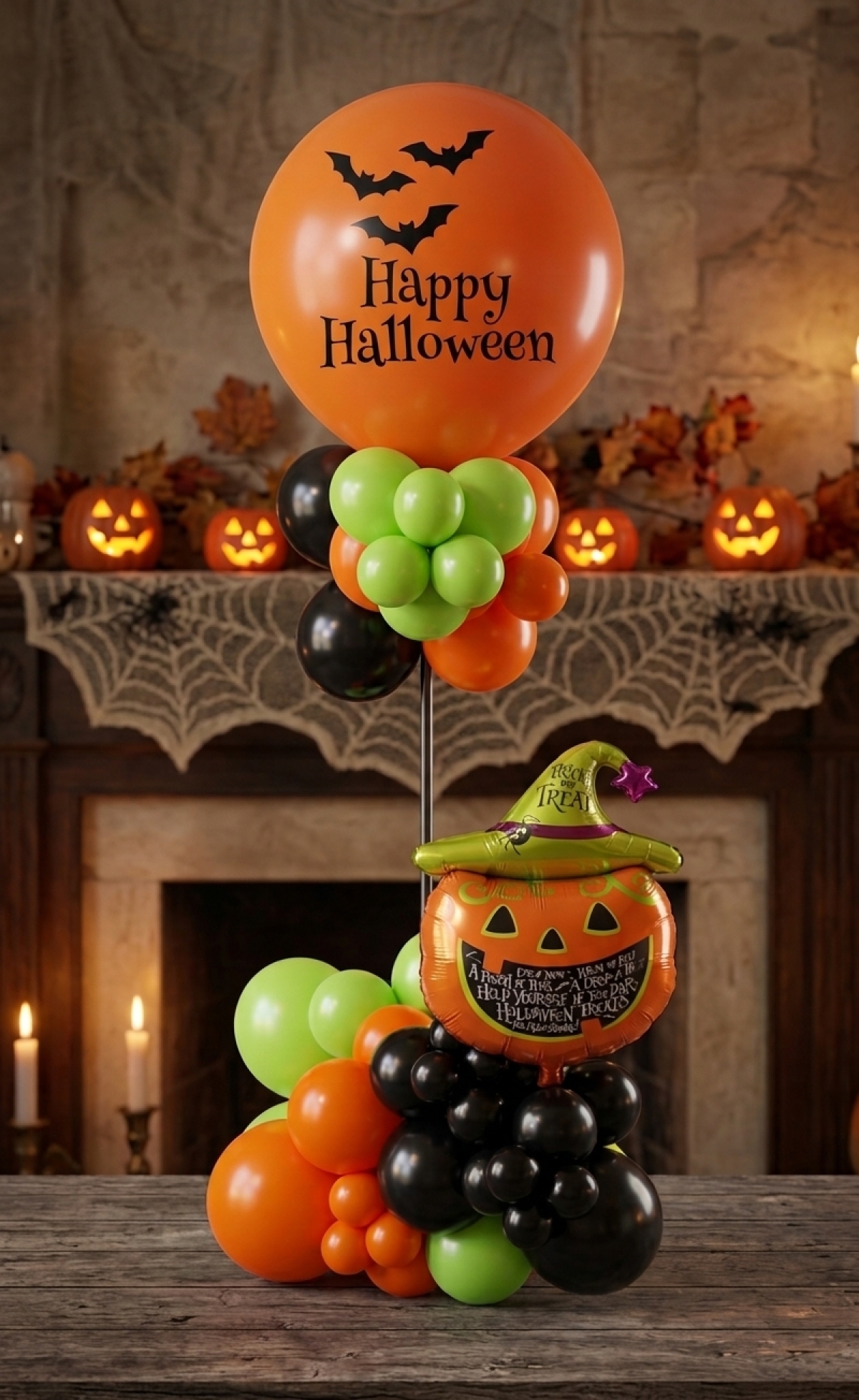 [6FT] Happy Halloween Pumpkin Balloon Column