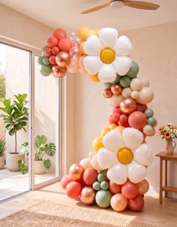 [8x6FT] Spring Flowers Organic Garland Arch