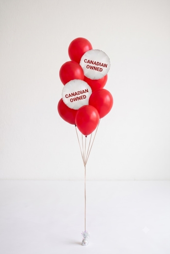 [Bouquet of 8] 6 Latex + 2 Custom Printed 18inch Logos
