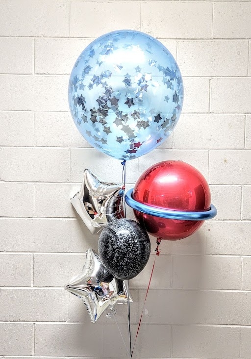 A Starry Night In Space Balloon Bouquet
