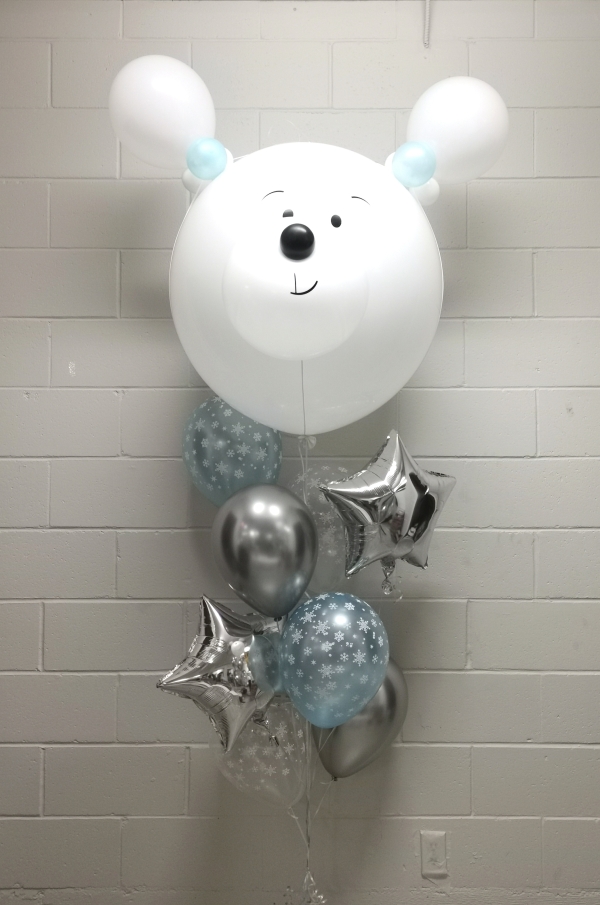 Adorable Polar Bear Balloon Bouquet