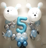 Adorable Polar Bear Pick an Age Balloon Bundle 
