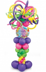 7FT Birthday Column Colourful INDOOR