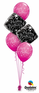 Birthday Pink Black Sparkle Bouquet