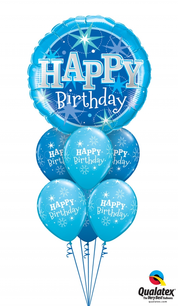 Birthday Sparkle Blue Bouquet 2