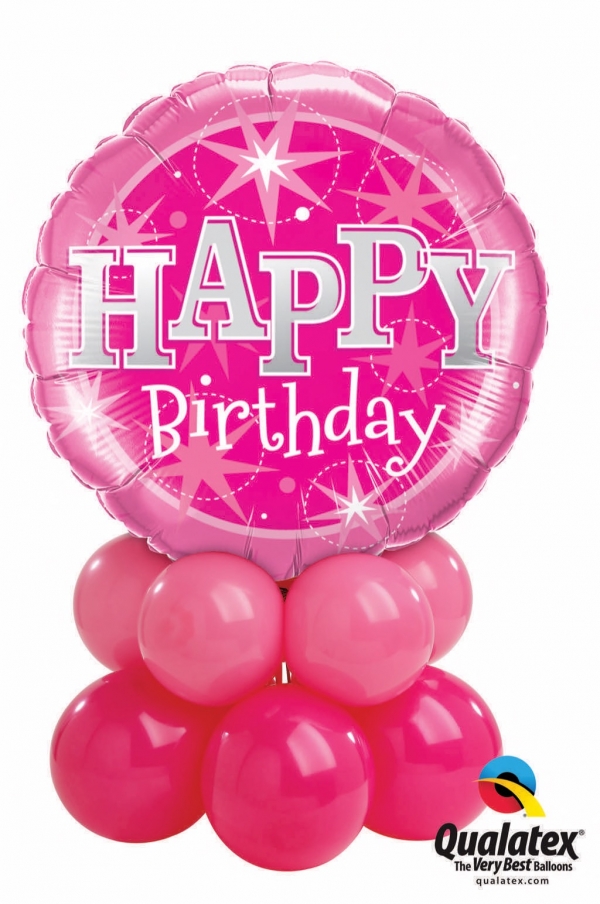 Birthday Sparkle Pink Centerpiece 1