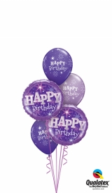 Birthday Sparkle Purple Bouquet 2