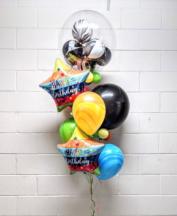 Agate Marble Madness Birthday Balloon Bouquet