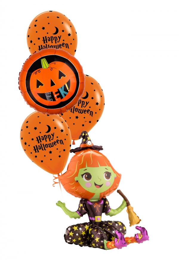 Air-Fill witch with latex balloons
