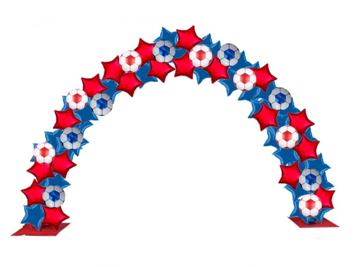 All-Stars All Foil Soccer Football Balloon Arch Latex-Free Indoor