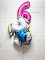 All Foil Dazzler Unicorn Pick an Age Balloon Bouqet