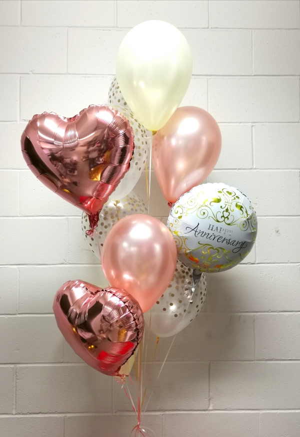 Anniversary Rose Gold & Ivory Confetti Bouquet