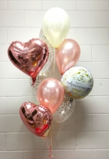 Anniversary Rose Gold & Ivory Confetti Bouquet