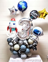 Astronaut Outer Space Vibes Pick Your Age Balloon Stand Up