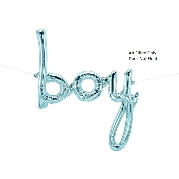 Baby Boy Light Blue Script 