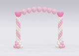 8FT Baby Love Girl Columns Arch INDOOR