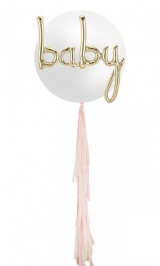 Baby Script Tassel Balloon