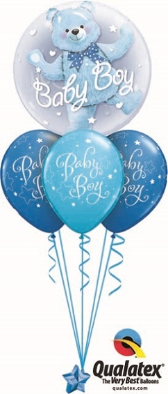 Baby Teddy Bear Boy Bouquet 36